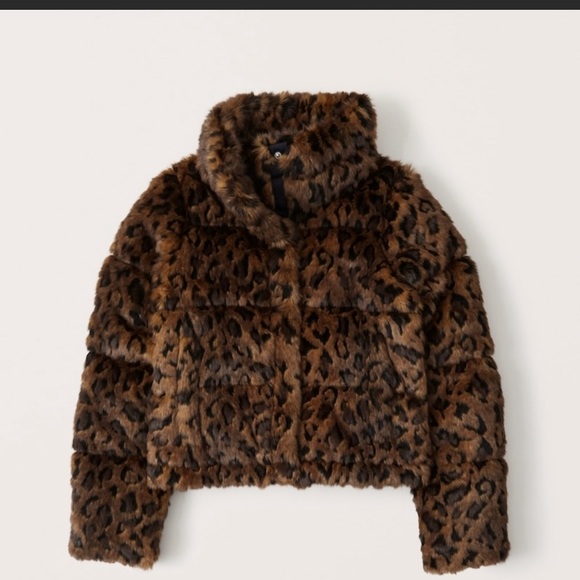 Abercrombie & Fitch Leopard print mini puffer - Picture 2 of 7
